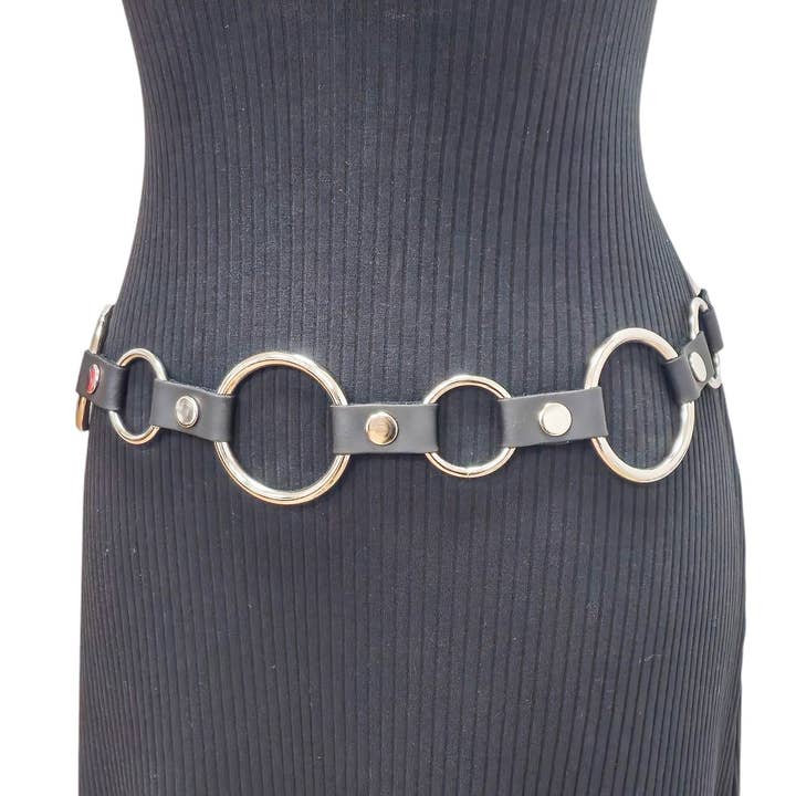 BT113-125 1 1/4" & 2" CEINTURE À MAILLONS EN CUIR VÉRITABLE pour la vente par Funk Plus