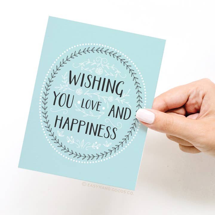 Easyhand Goods – formerly Onderkast - Wholesale Wedding Card - Wishing You Love and Happiness Greeting Card2