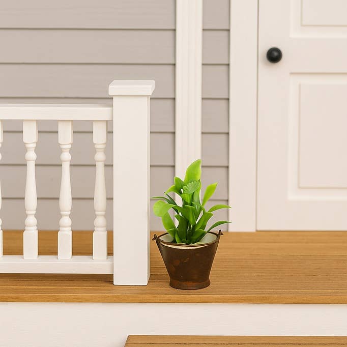 Factory Direct Craft – wholesale Decorative tabletop object – Rusty Tin Miniature Metal Pail with Plant3