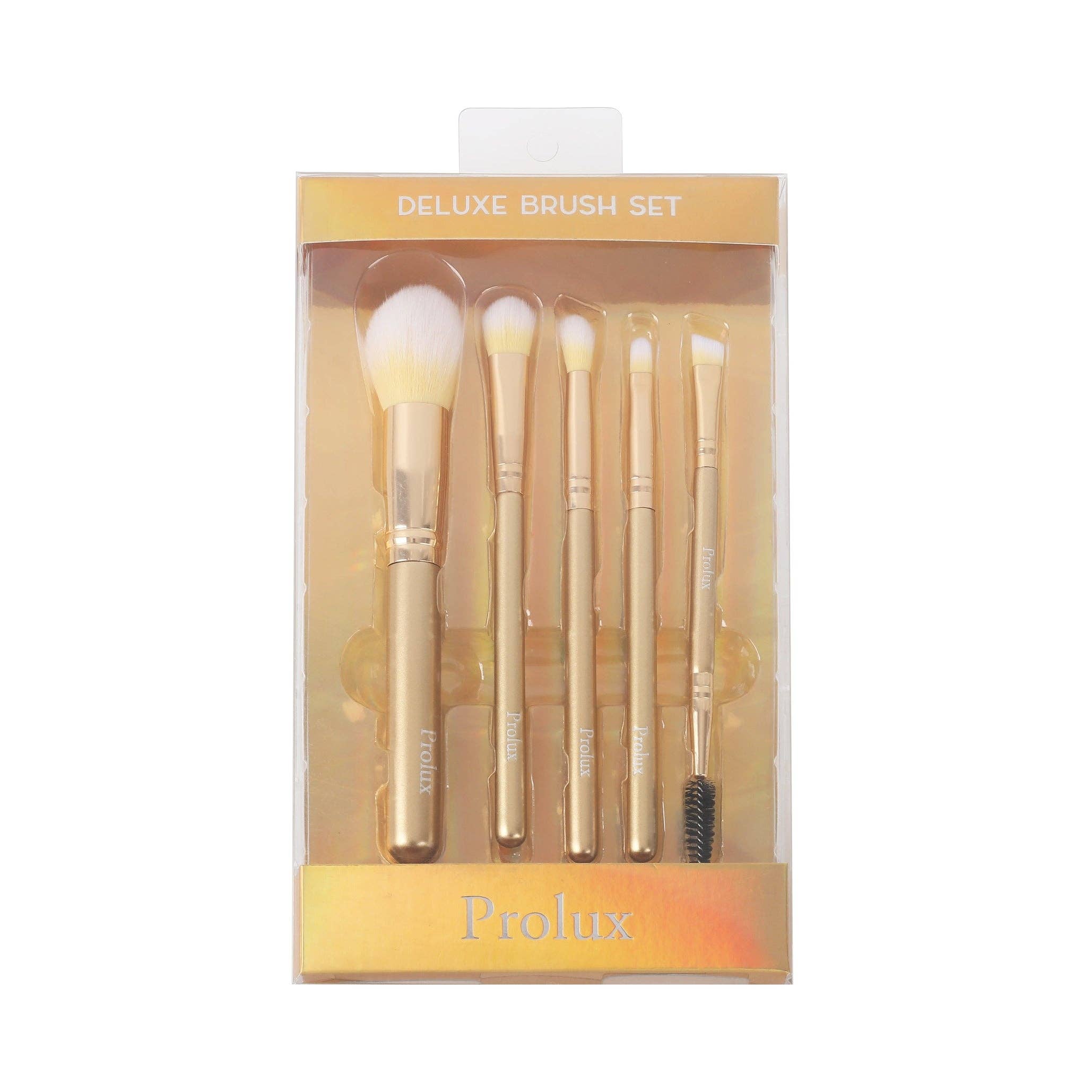 Efon International Corp. - Wholesale Makeup Brush Set - Deluxe - High-Quality Synthetic Bristles 5-piece Brush Set5