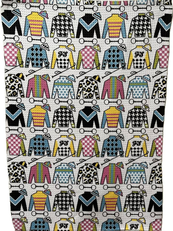 Jockey Silks tea towel for wholesale by Wet-it!