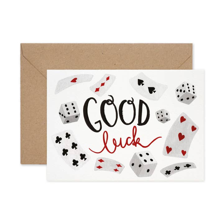 Cartão de dados de boa sorte por atacado de Paper Parade Stationers