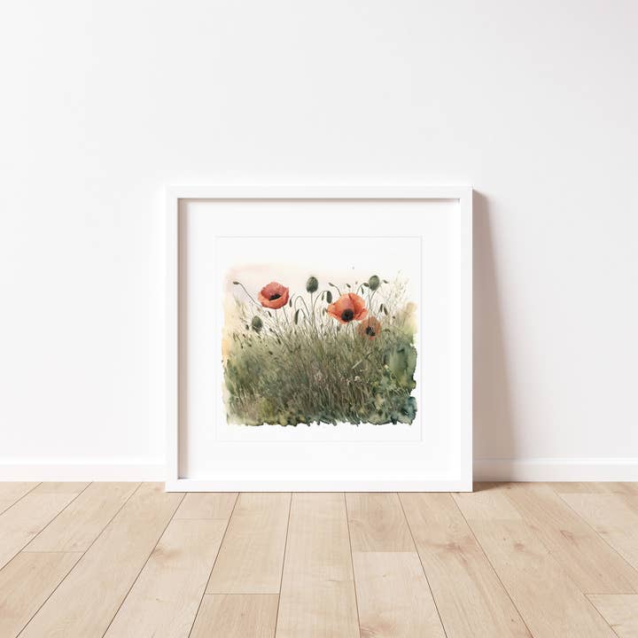 Impression florale audacieuse ; art botanique en chêne et aulne pour la vente par Oak and Alder