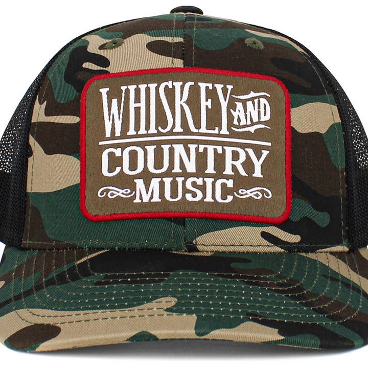 KBETHOS - Wholesale Trucker Hat - Men's - Whiskey and Country Music Mesh Back Ballcap