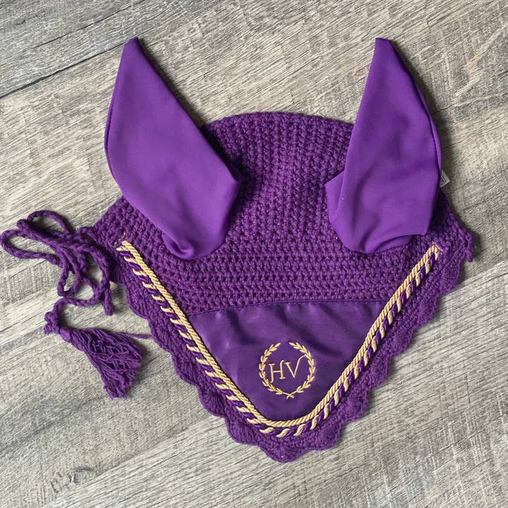 Ear Bonnet with Gold Embelishments for wholesale by HV Collections