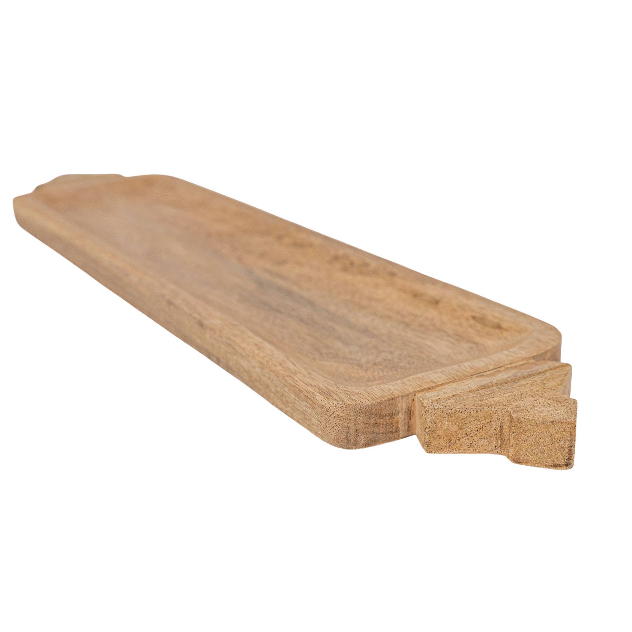 Foreside Home & Garden - Wholesale Serving Tray - Parat Carved Handle Serving Tray Natural Mango Wood7