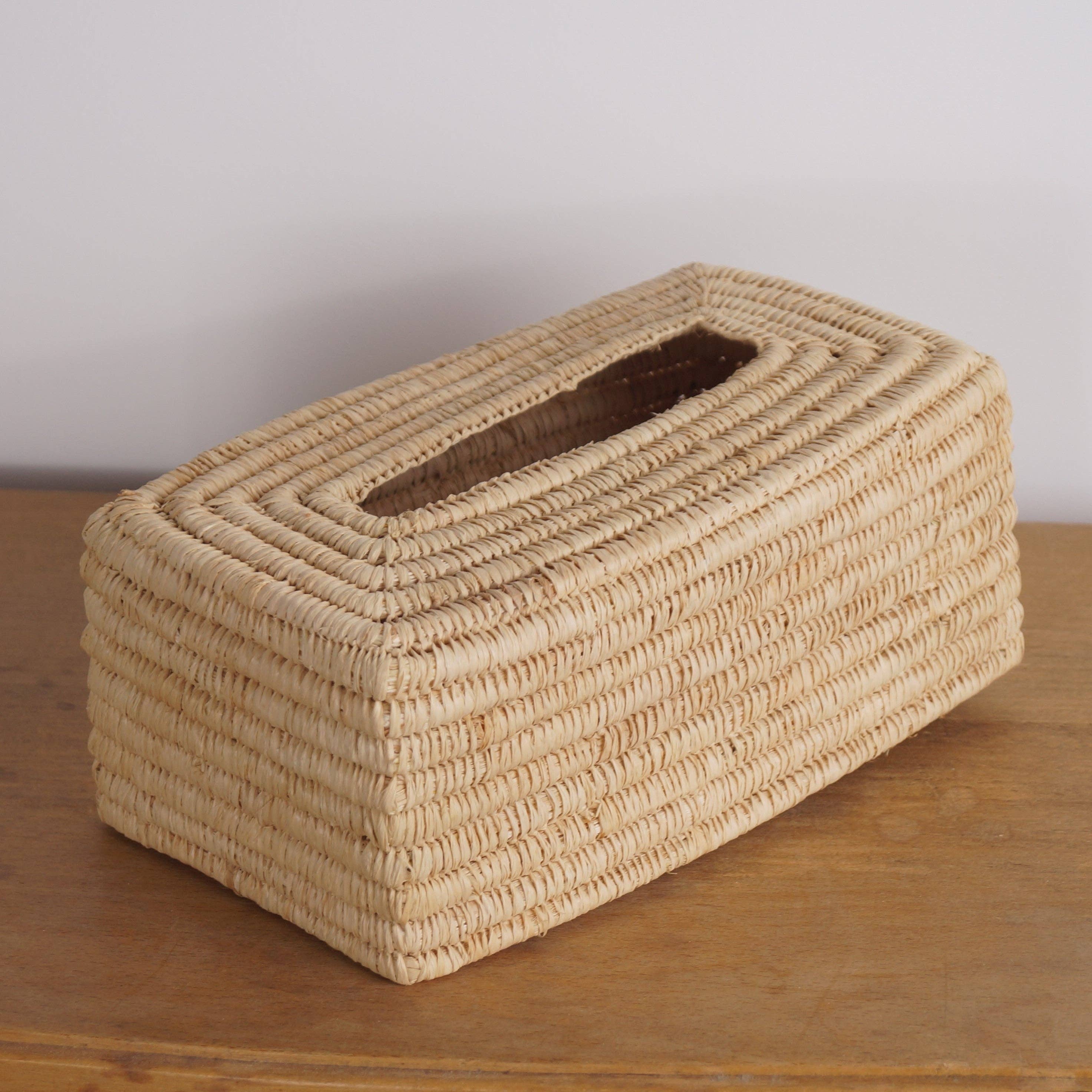Bohome Living - Wholesale Tissue Box - Raffia tissue box3