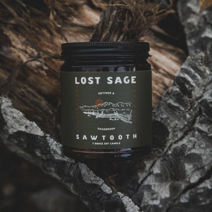 Lost Sage - Wholesale Jar/Filled Candle - Sawtooth Soy Candle0
