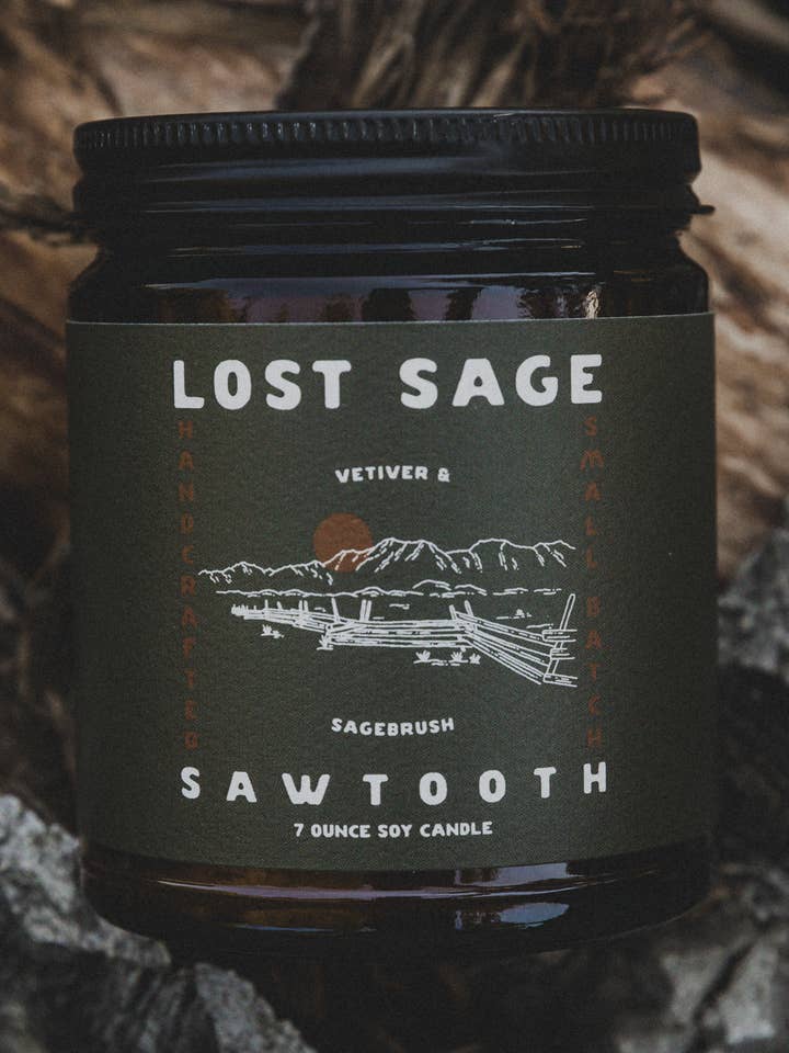 Sawtooth Soy Candle for wholesale by Lost Sage