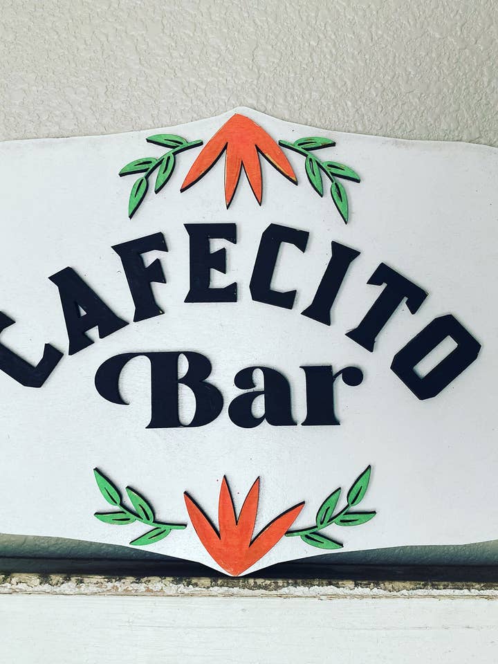 Cafecito Bar Sign for wholesale by Estrellita Designs