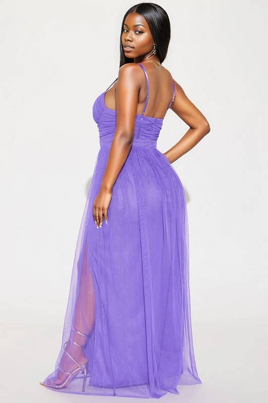 5besties inc - Vente Robe – femme - Robe longue en résille4