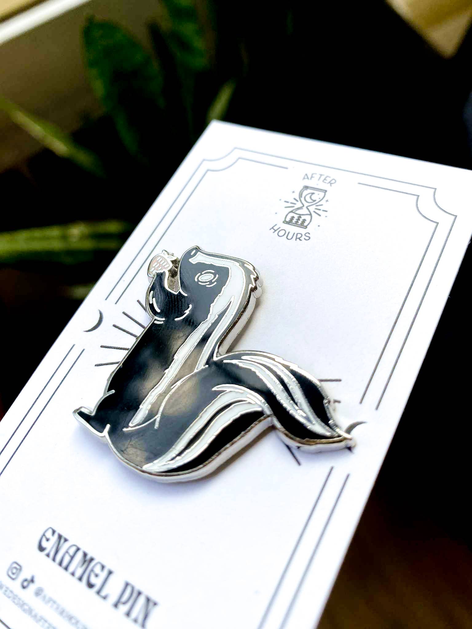 After Hours Creative - Wholesale Lapel Pin/Button - Skunk Hard Enamel Pin3