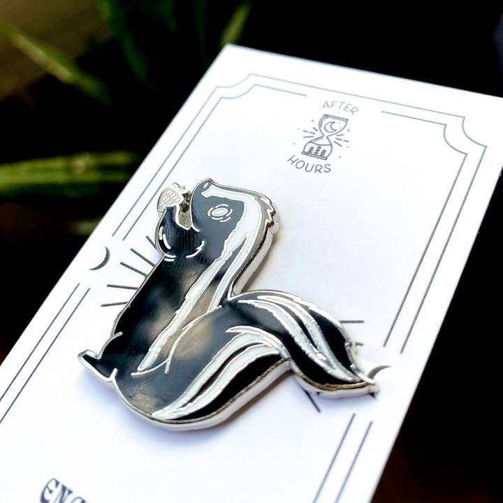 After Hours Creative - Wholesale Lapel Pin/Button - Skunk Hard Enamel Pin3