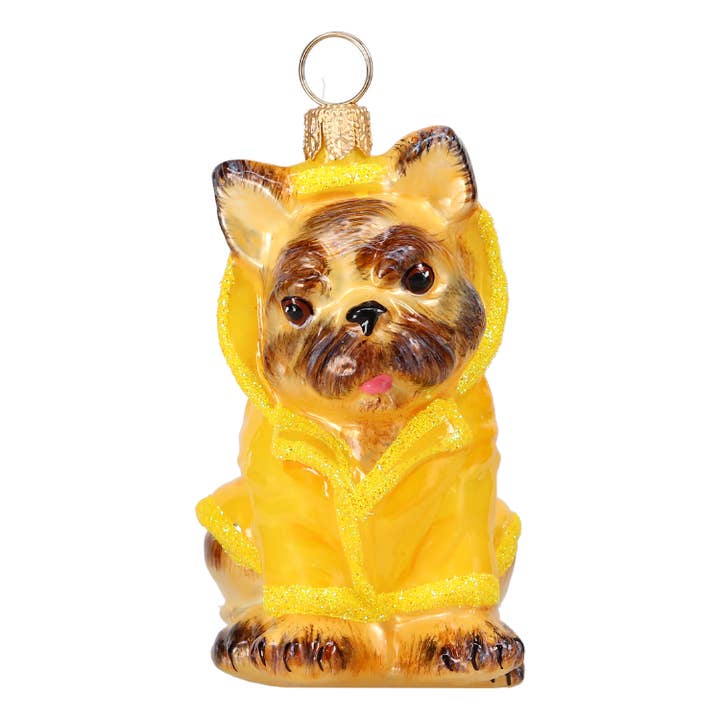 Franse Bulldog Crème in Regenjas voor wholesale door Joy To The World Collectibles