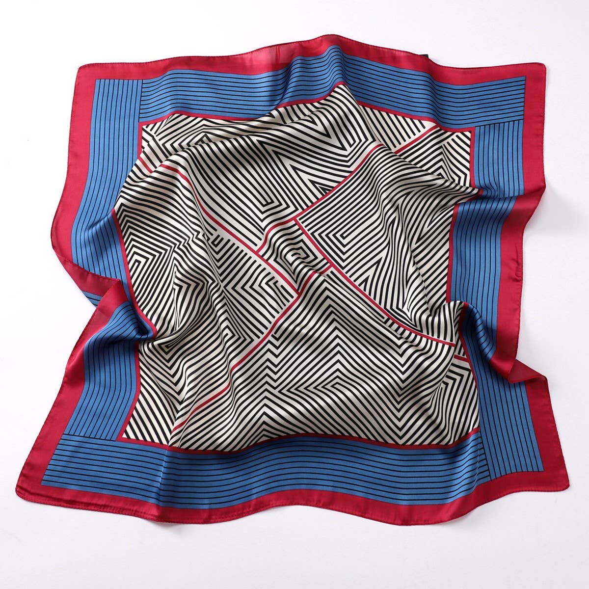 ACCITY - Wholesale Scarf - Women's - Vintage Letter Print Satin Square Scarf for Women_CWASC080911