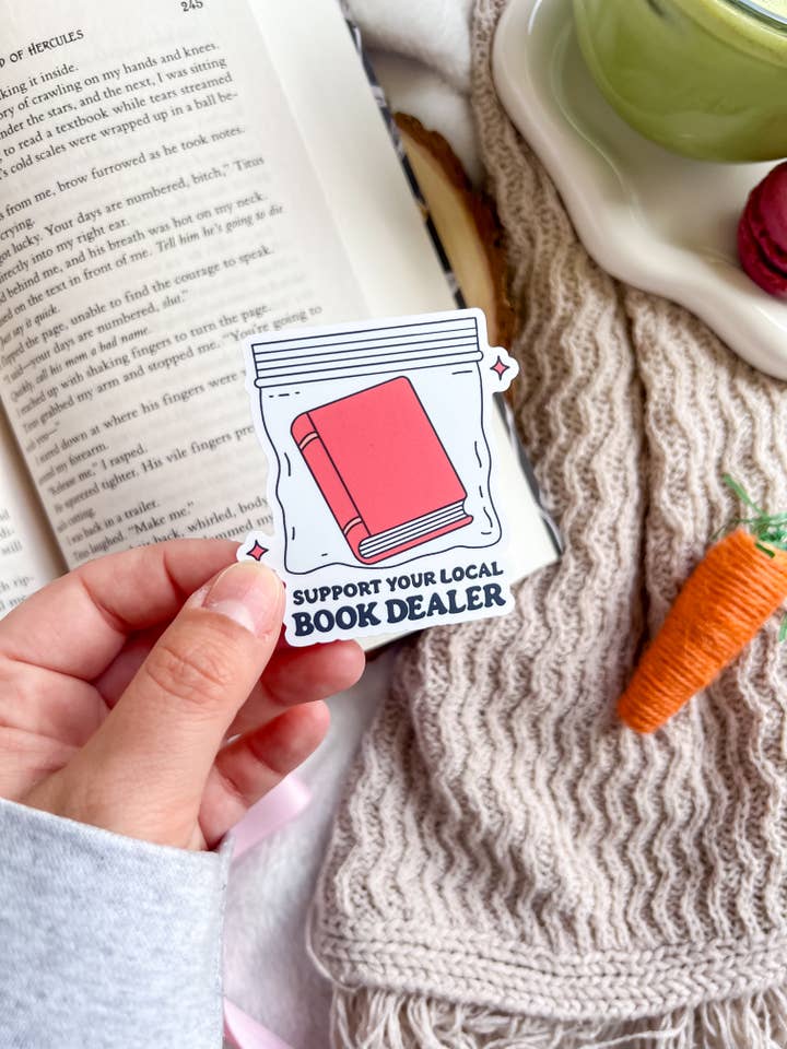 Funny Book Dealer Sticker | Bookstore Stickers | Trendy Stickers for wholesale by Bumblebry Designs