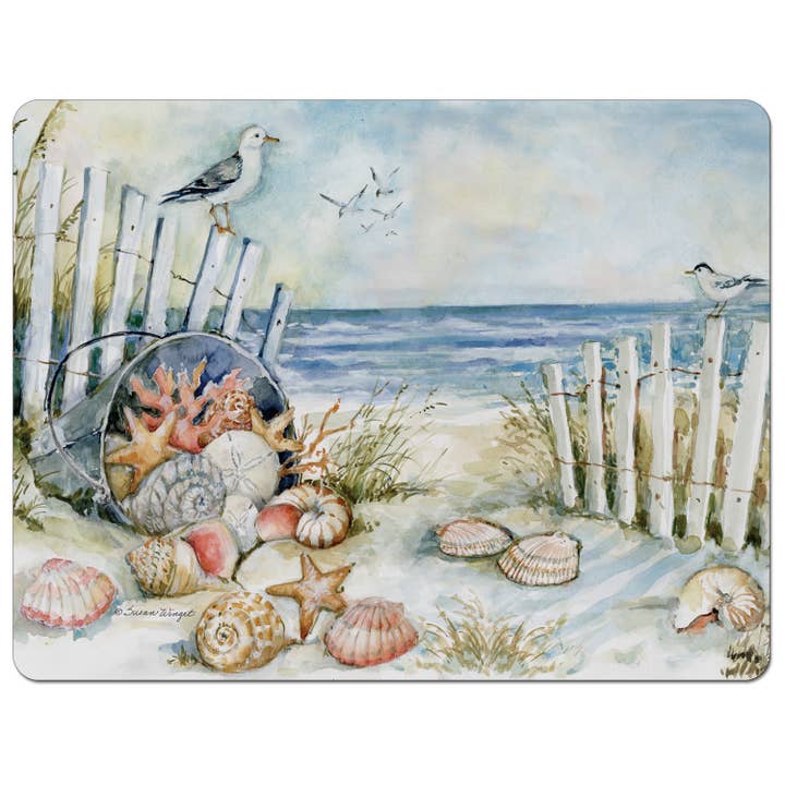 Coastal Sanctuary Designer Flexible Cutting Board Mat for wholesale by CounterArt/Highland Home/Thirstystone/CoasterStone