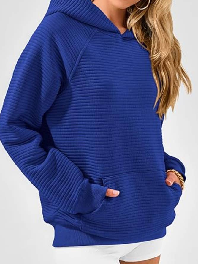 UNISHE - Wholesale Hoodie - Women's - Solid Color Kangaroo Pockets Hooded Sweatshirt ZK2178