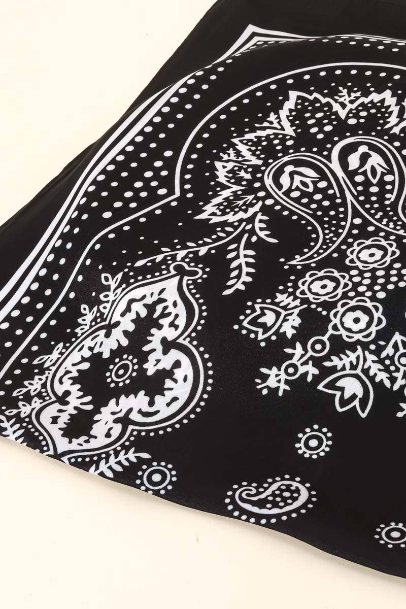Anarchy Street - Wholesale Scarf - Women's - Light Paisley Design Square Bandana Scarf7