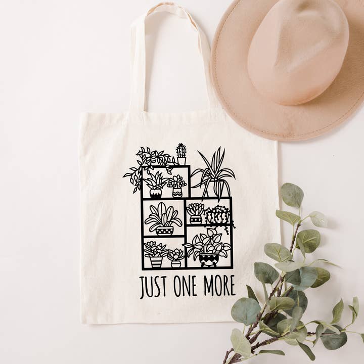 Bolsa de lona ligera Just One More (Plant) Funny Plant Lovers para venta al por mayor de Designing Moments