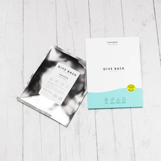 Hyaluron-Gesichtsmaske - TIERSCHUTZ für den Großhandel von GIVE BACK Cosmetics