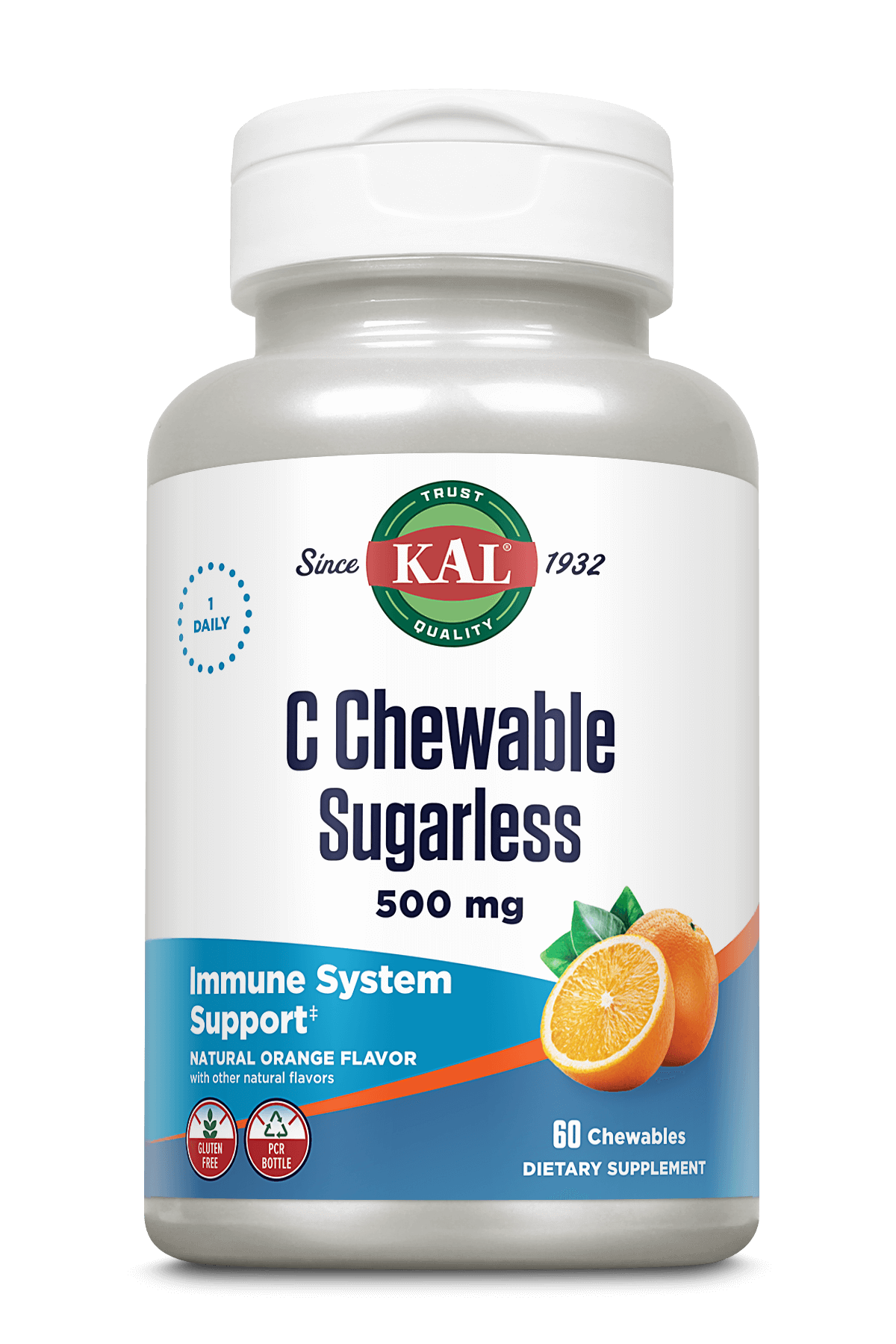 KAL - Wholesale Oral Supplement/Vitamin - C Chewables Sugarless 500 mg0