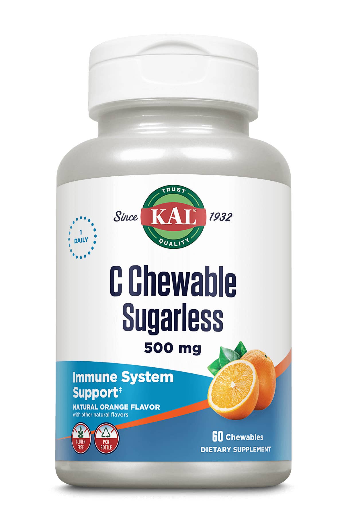 KAL - Wholesale Oral Supplement/Vitamin - C Chewables Sugarless 500 mg