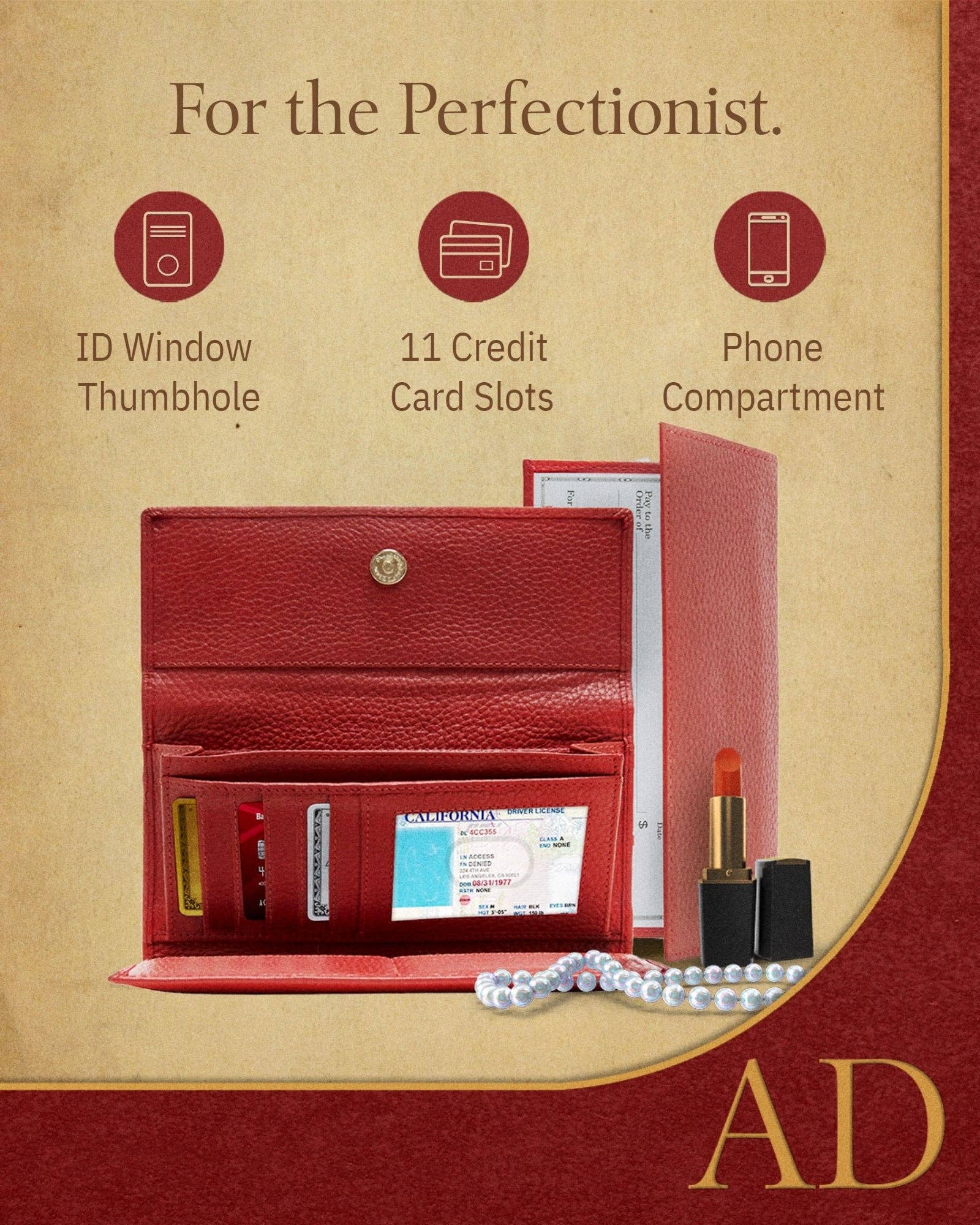 Access Denied Accessories - Wholesale Wallet - Women's - Trifold Clutch RFID Wallets For Women With Checkbook Holder33