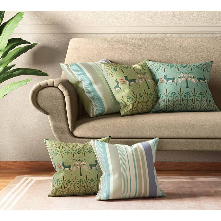 Geometrical Deer's Cushion Cover Set of 5 for wholesale by India Circus