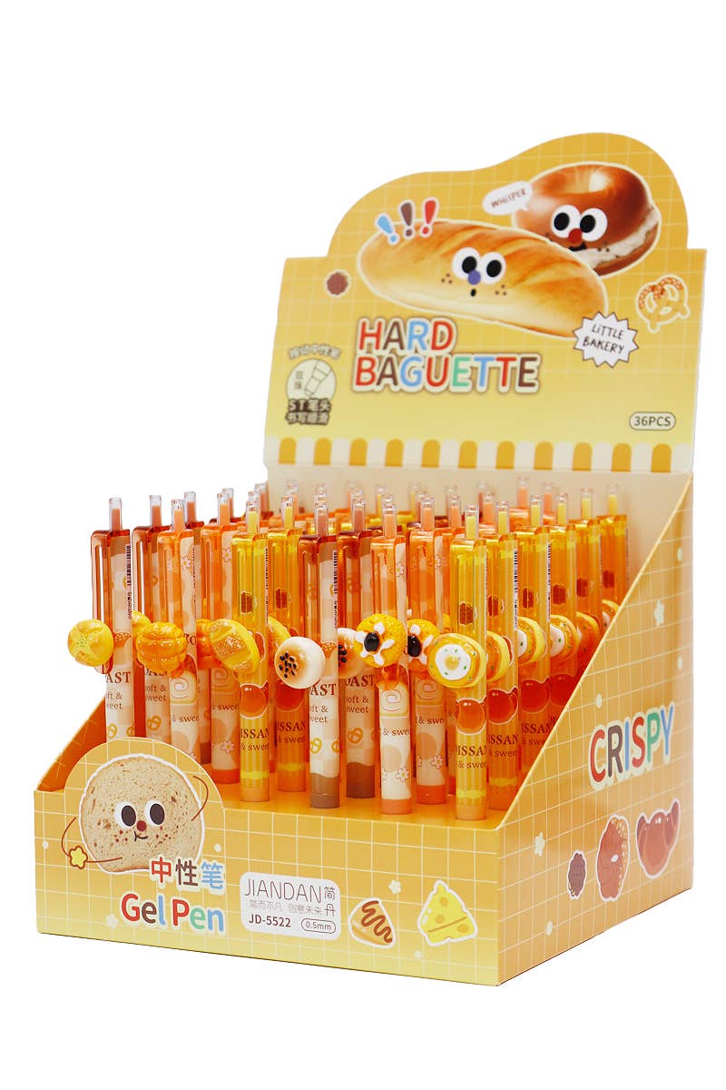 Cap Zone - Wholesale Retailer Display - Paper & Novelty - Bakery Pastries Bread Resin Charm Pen - 36 pcs1