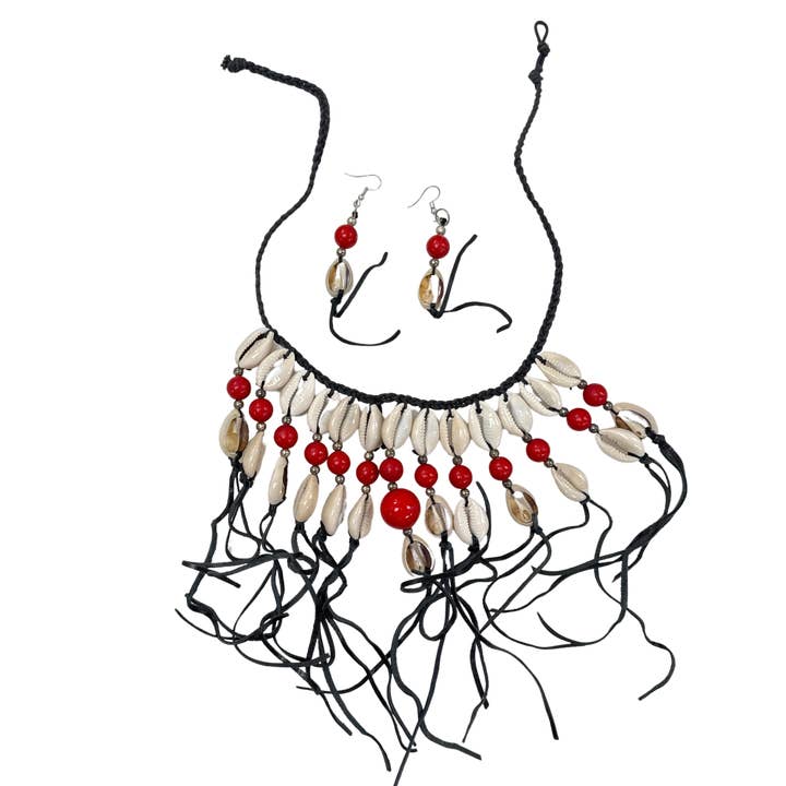 Treasure Jewelry - Wholesale Bib necklace - Large Cowrie Shell Bib Necklace Cowie Necklace6