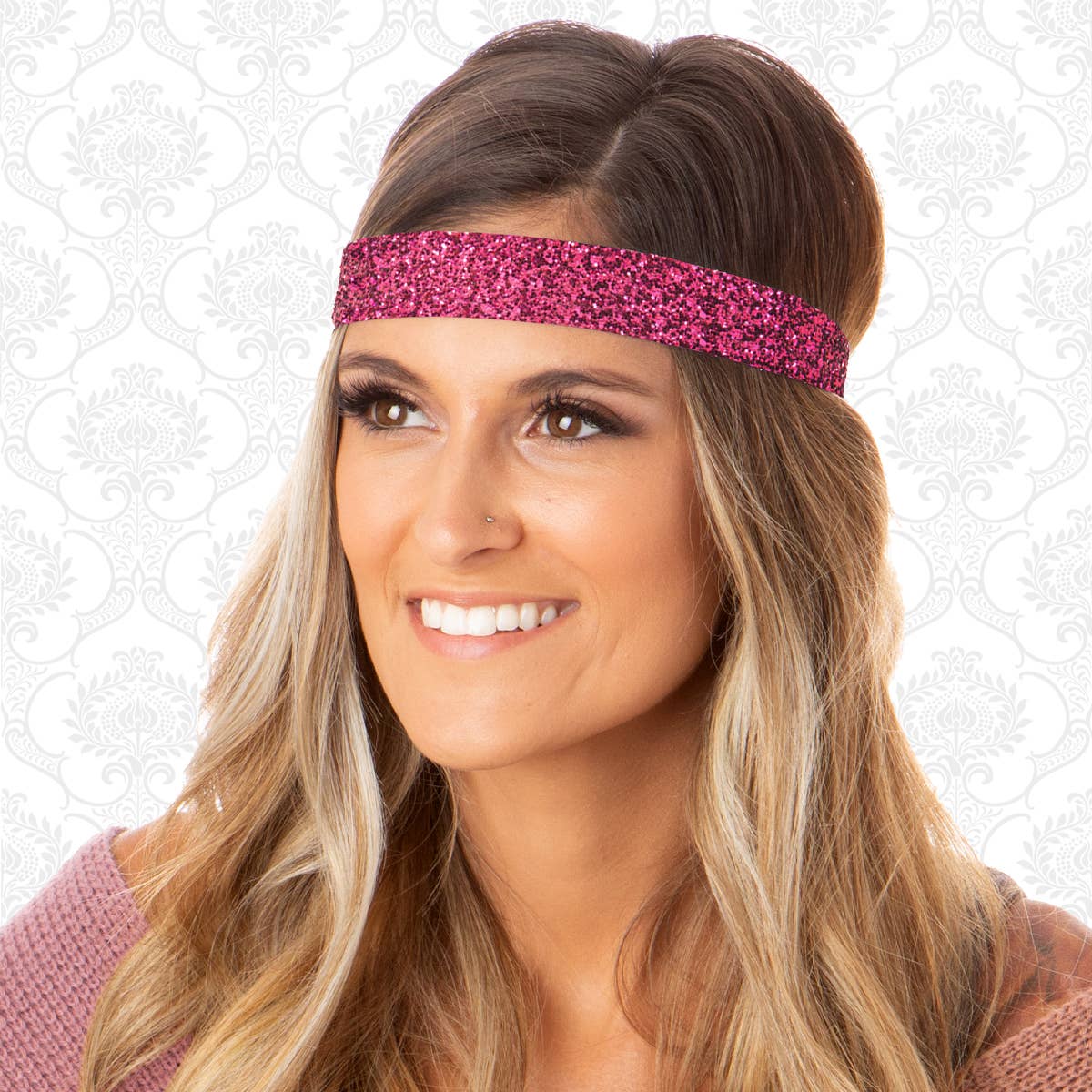 Hipsy - Wholesale Fashion Headband - Women's - Hipsy Adjustable No Slip Wide Bling Glitter Headband15