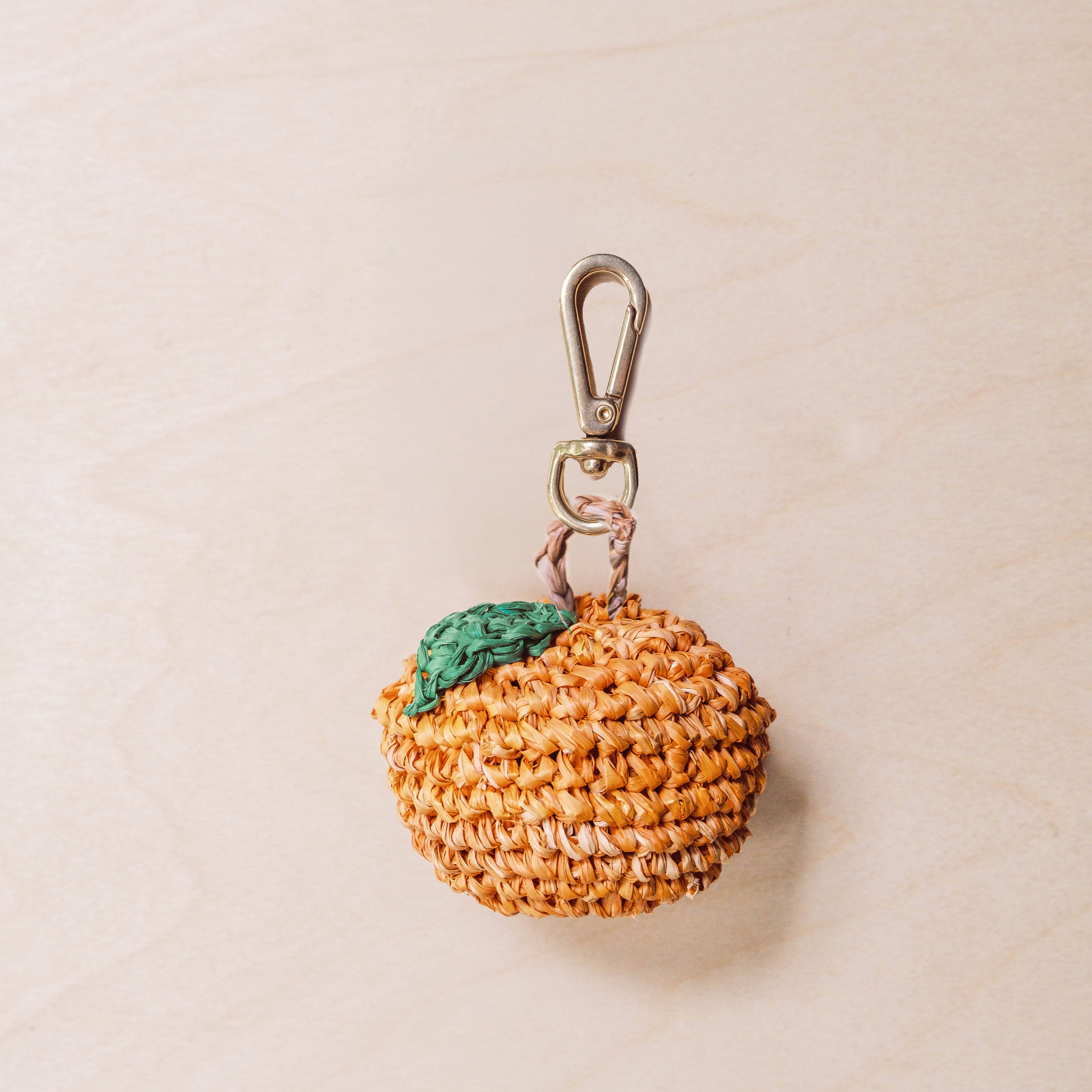 LIKHÂ - Wholesale Purse/Bag Accessory - Unisex - Orange Crochet Raffia Bag Charm | LIKHÂ