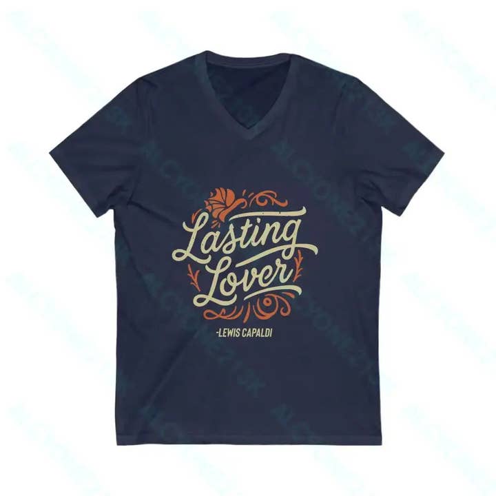 Lewis Capaldi Unisex Jersey Short Sleeve V-Neck Tee for wholesale by Alcyone213k