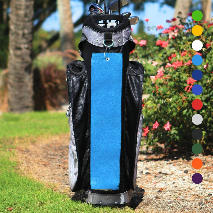 Pro Towels - Wholesale Sports Towel - Tri-Fold Diamond Velour Golf Towel: Grommet & Hook1