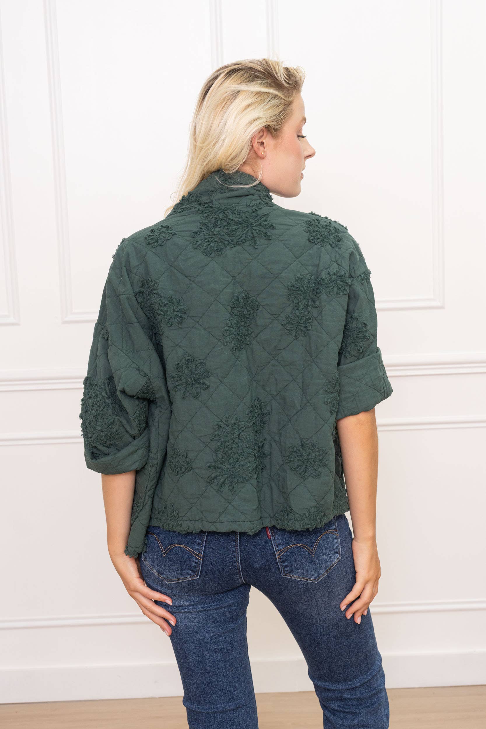 Happy look - Wholesale Jacket - Women's - Women's quilted cotton jacket – 3D embroidery, embossed12