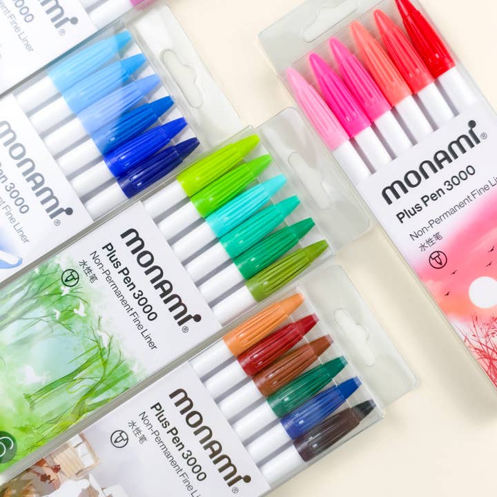 LULUFUNSTUDIO - Wholesale Pen - Monami | Plus Pen 3000 Pen Set | 0.4mm Fine Journal Pen2