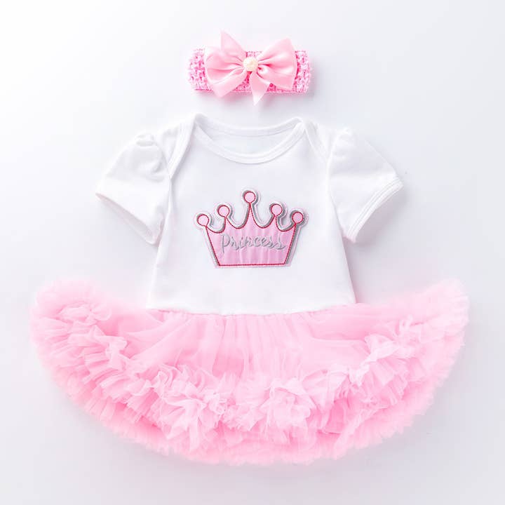 PatPat - Wholesale Dress – Baby - (Non PatPat Tags) Baby Girls Tutu Dress Bows Print Pink 2