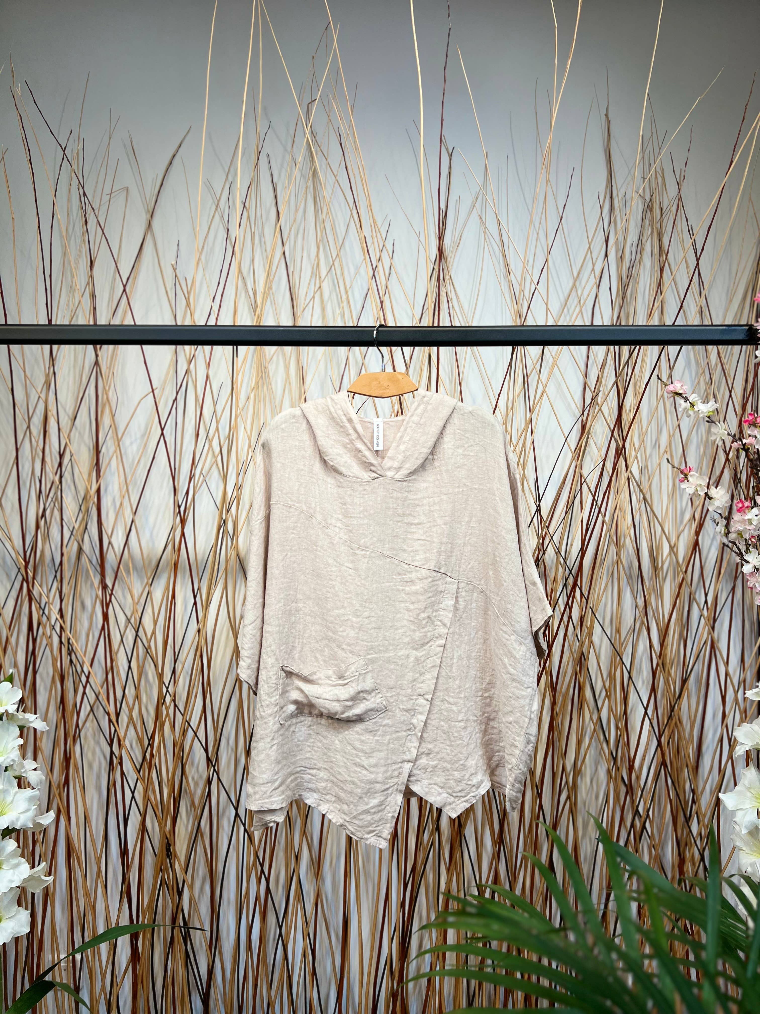 L'Emotion - Wholesale Tunic - Women's - 100% Linen Tunic Hood Functional Pocket9