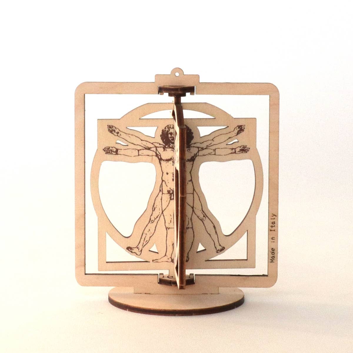 Dahimo - Wholesale DIY Craft Kit - Da Vinci Vitruvian Man on Rotating Frame - Wooden Model Kit3