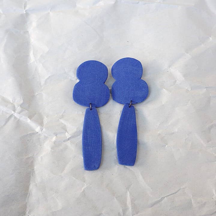 Fig. 8 Dangle Earrings in Cobalt for wholesale by Shape + Form