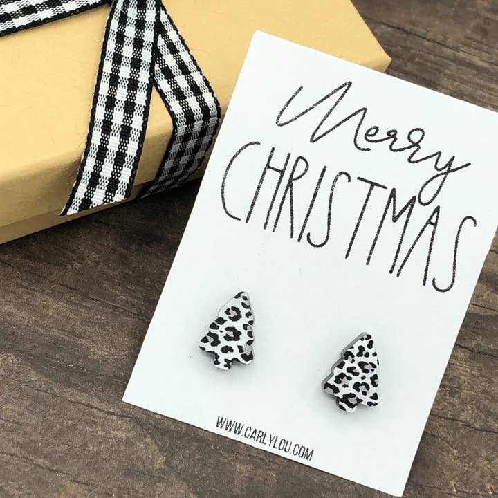 Carly Lou - Wholesale Stud/Post Earrings - Christmas Tree Earrings - Merry Christmas - Farmhouse Style