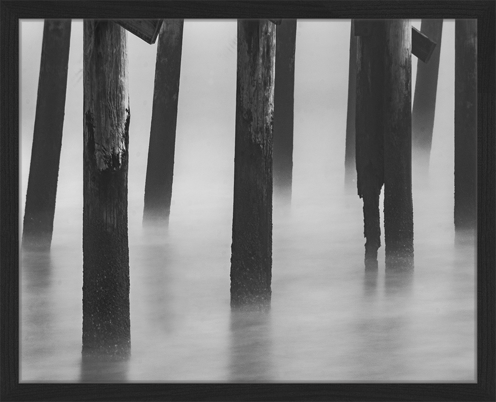 Black Foggy Ocean image. Wall art print with frame. for wholesale on Faire3