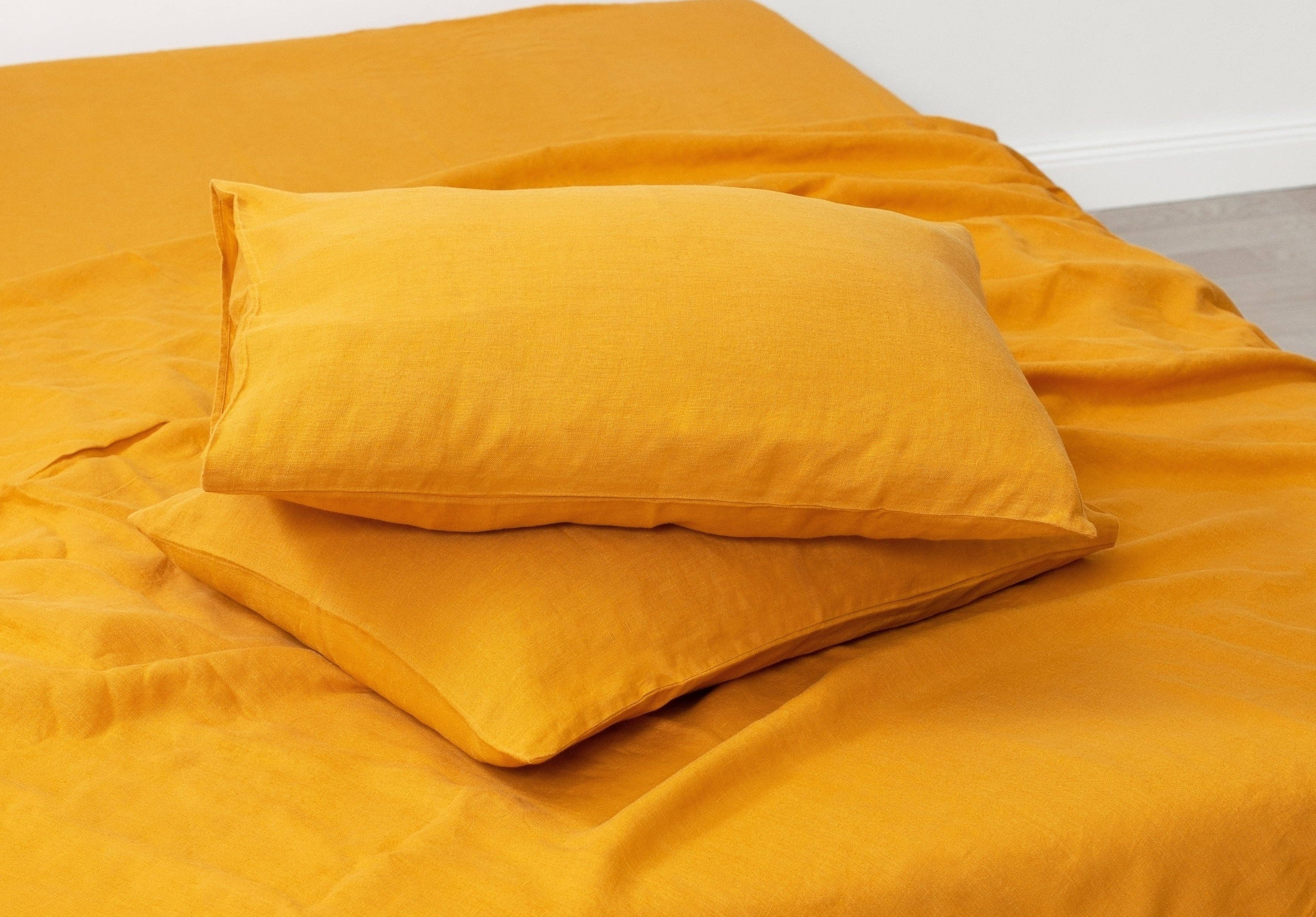 LinenQ – wholesale Bedding pillowcase/sham – Linen pillow case Standard size (1pc) 20x26 Inches7