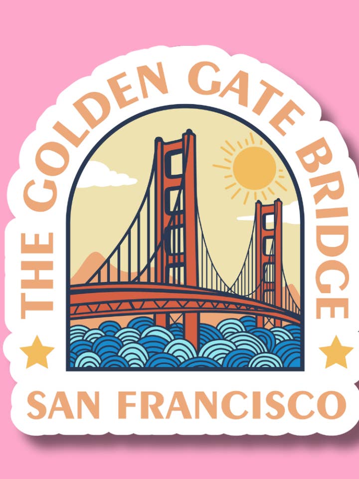 Golden Gate-bron Klistermärke, San Francisco Kalifornien för wholesale av ShopSourSweetener