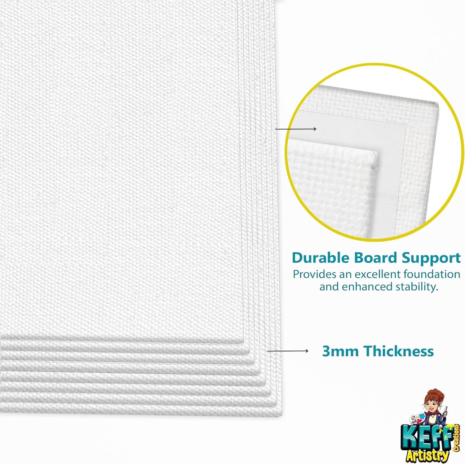 Keff Creations - Wholesale Painting Paper - 12 Pack Canvases for Painting - 8x10 Art Paint Canvas2