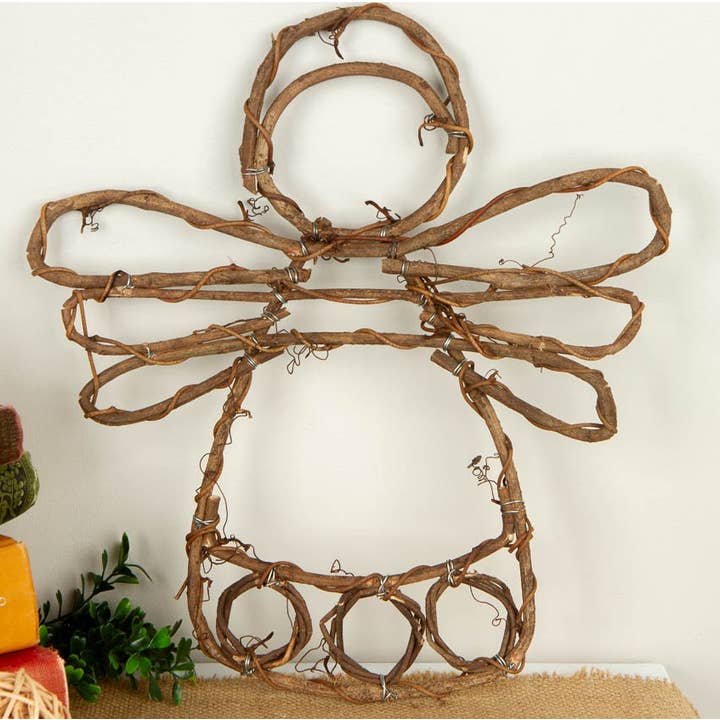 Factory Direct Craft - Wholesale Wreath - 12" Natural Vine and Twigs Angel