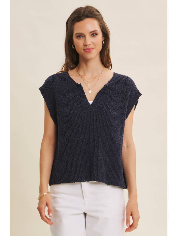 in february - Wholesale Knit Sweater - Women's - SLUB SWEATER TOP IN A RELAXED FIT WITH DOLMAN SLVS
