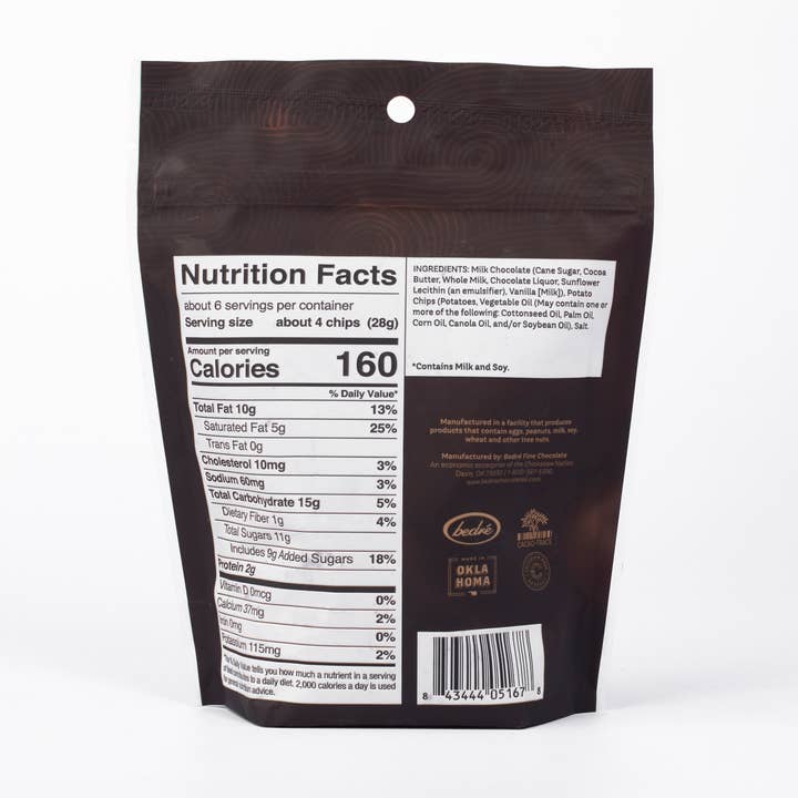 Bedré Fine Chocolate - Wholesale Chocolate Covered Sweets - Milk Chocolate Dipped Potato Chips1