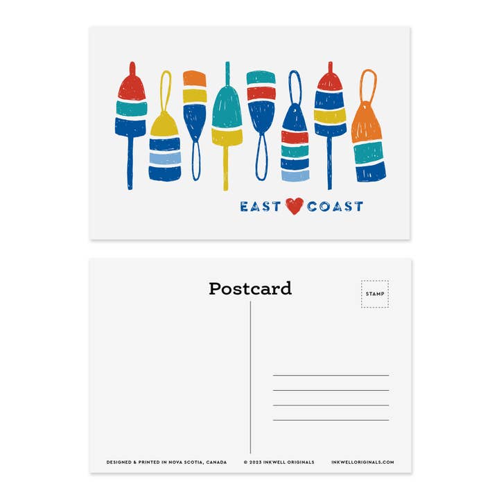 Inkwell Originals - Wholesale Postcard - East Coast Buoys Postcard
